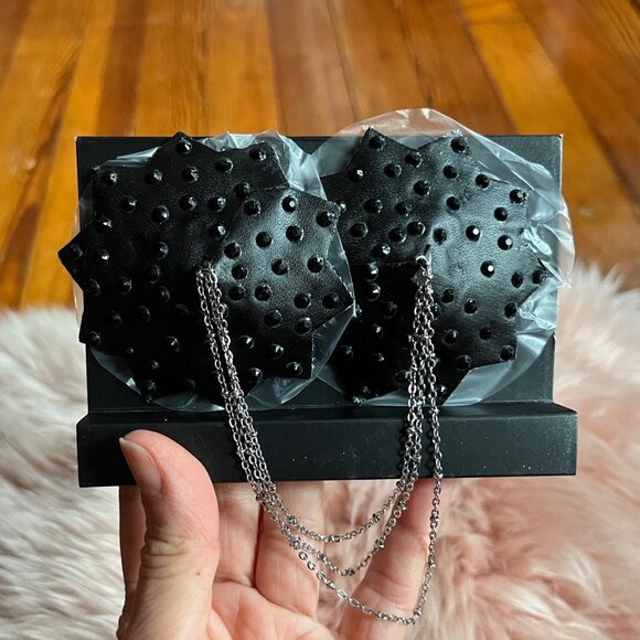 NWT La Senza Black Rhinestone Pasties with chains - Picture 1 of 3